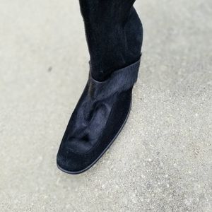 Patrizia Pancaldi Suede & Calf Hair Ladies Boot